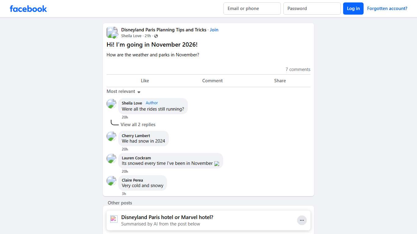 Disneyland Paris Planning Tips and Tricks Hi! I’m going in November 2026 Facebook