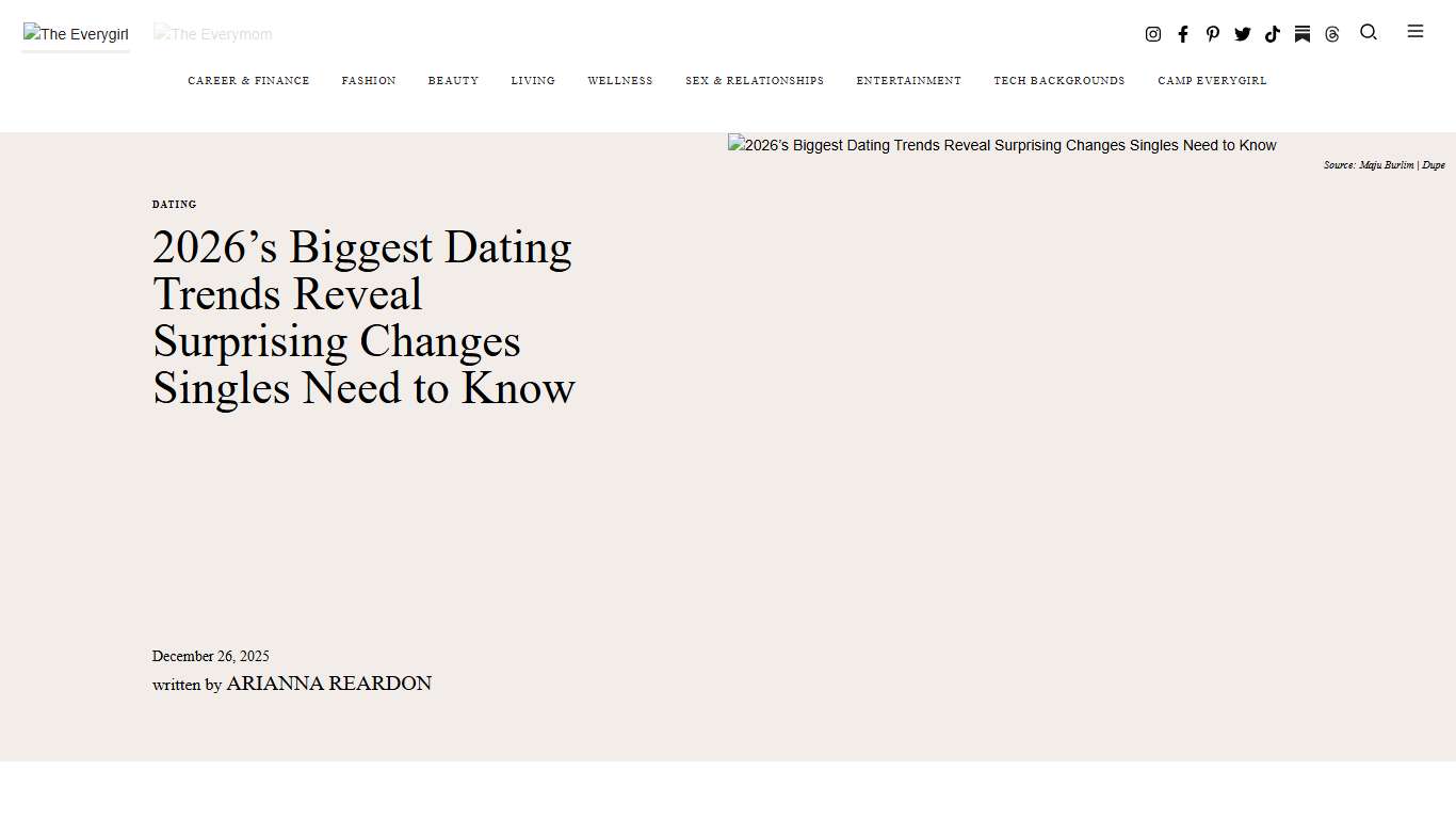 Dating Trends for 2026 Revealed—Here's What to Expect The Everygirl